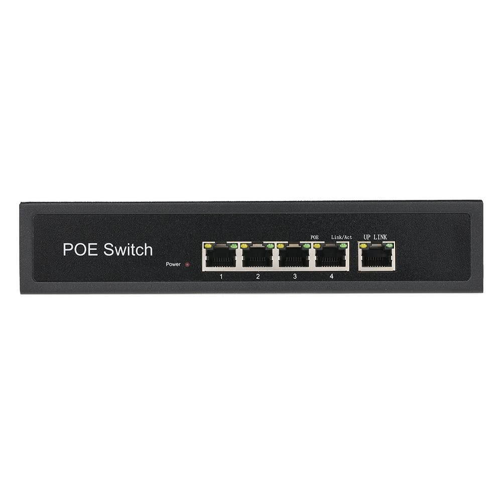 1+4 Ports 10/100Mbps PoE Switch Injector Power over Ethernet IEEE 802.3af for Cameras AP VoIP Built-in Power