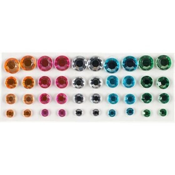 AT-A-GLANCE Adhesive Jewels Rhinestone Gems Assorted Sizes and Colors - Planner