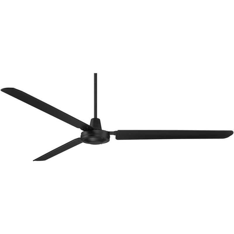 Casa Vieja 72" Casa Velocity Matte Black Damp Rated Ceiling Fan