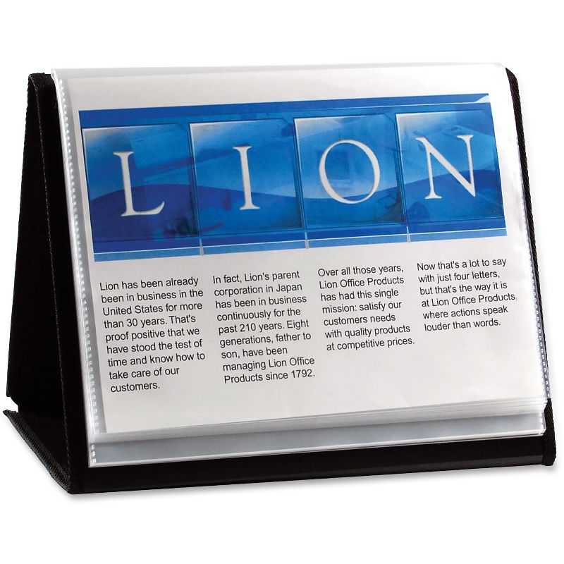 Lion Office Products Display Book Horizontal Easel 11"x8-1/2" Black 39008