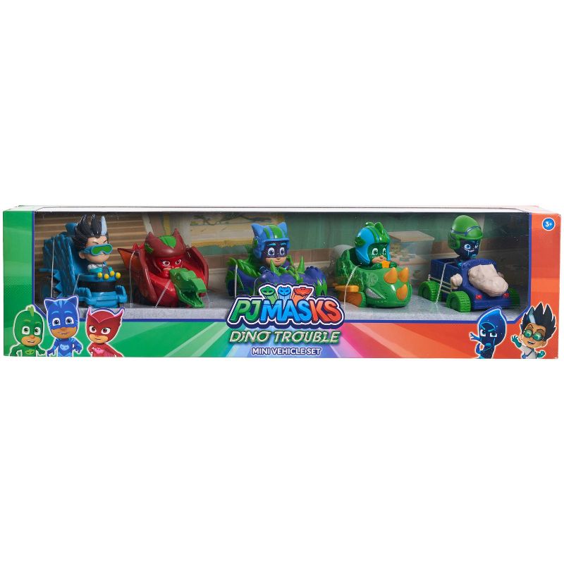 PJ Masks Dino Trouble Mini Vehicle Set 5pc