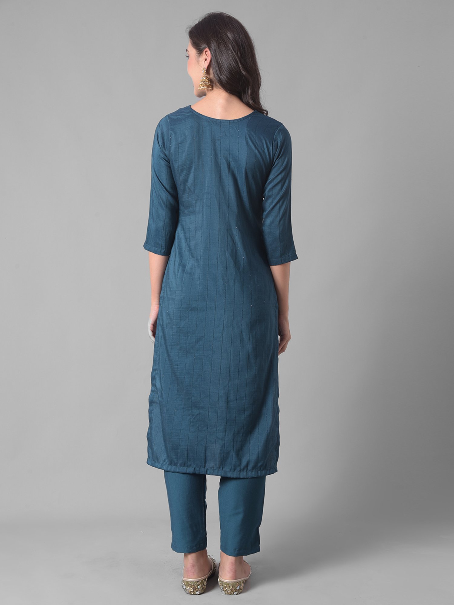 Dollar Missy Blue Embellished Kurta With Pants