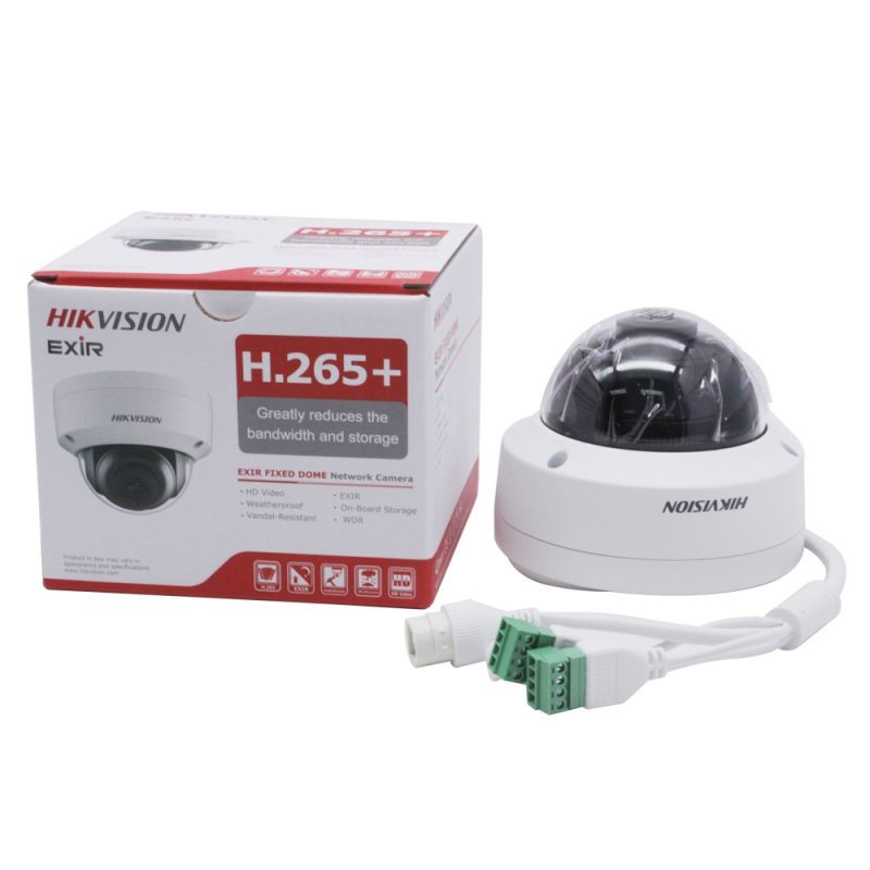 Hikvision New Original English version Dome IP POE DS-2CD2185FWD-IS 8MP Outdoor H.265 Updatable CCTV Camera With Audio and Alarm Interface security Camera, (8MP, 2.8 Fixed Lens, 2Pcs)