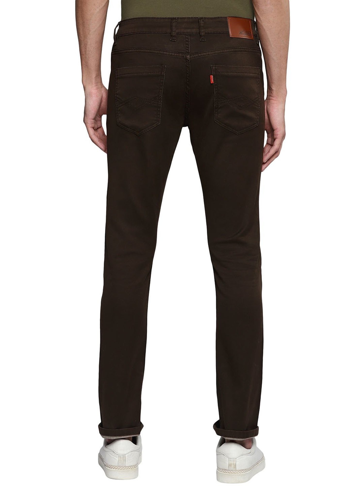 Allen cooper Dark Brown Regular Fit Jeans
