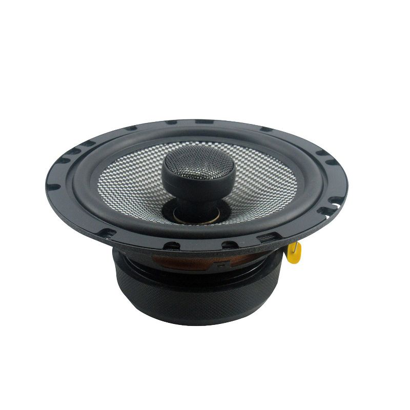 American Bass SQ 6.5 Coaxial 2 Way 6.5 In 25 Oz Neodymium Swivel Tweeter Speaker with Woven Carbon Glass Fiber Cone and Butyl Rubber Surround (2 Pack)