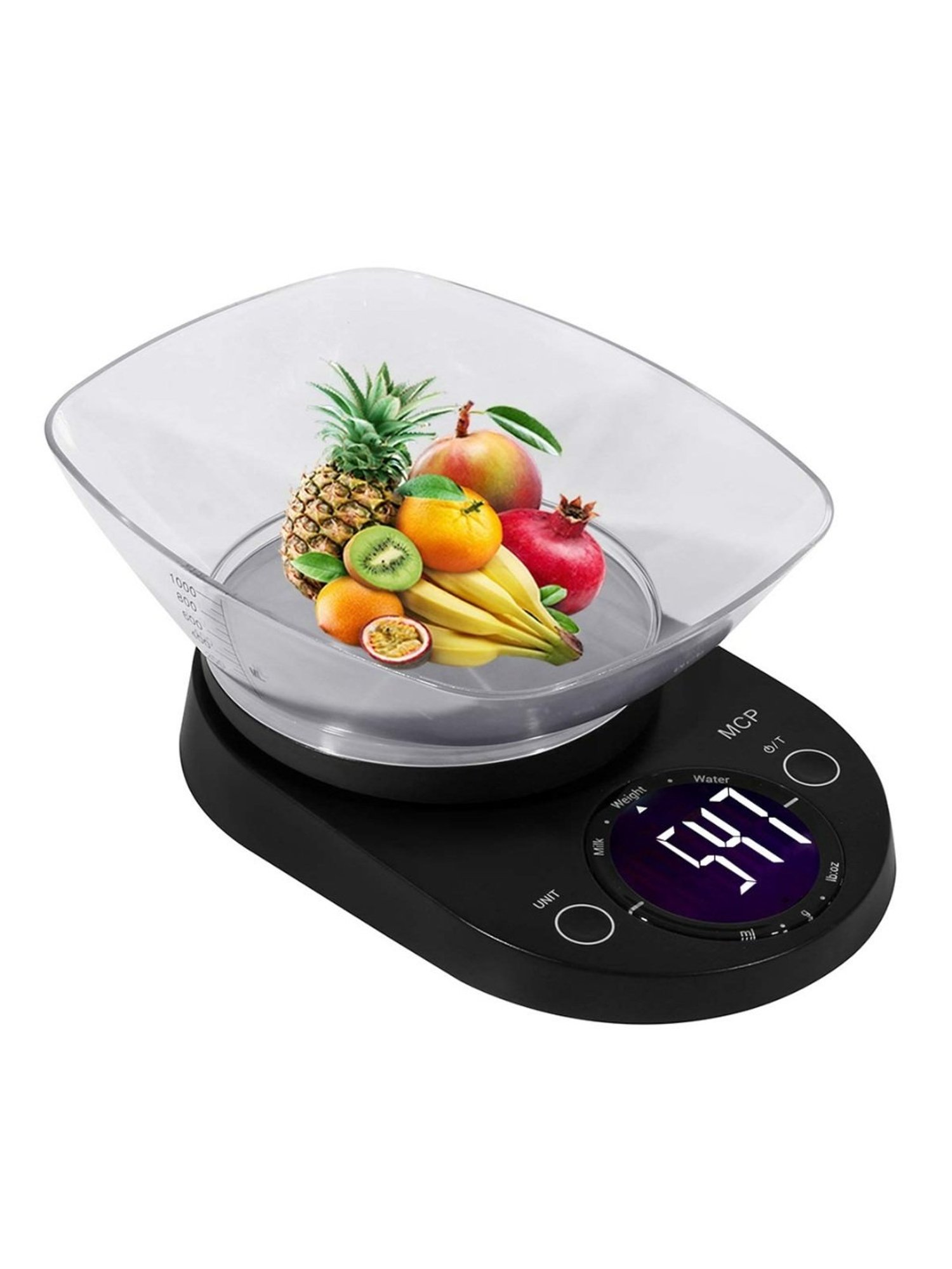 MCP 5Kg Digital Food Weighing Scale with Bowl for Kitchen (Black)
