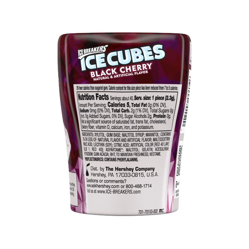 ICE BREAKERS Ice Cubes Black Cherry Chewing Gum 40pcs