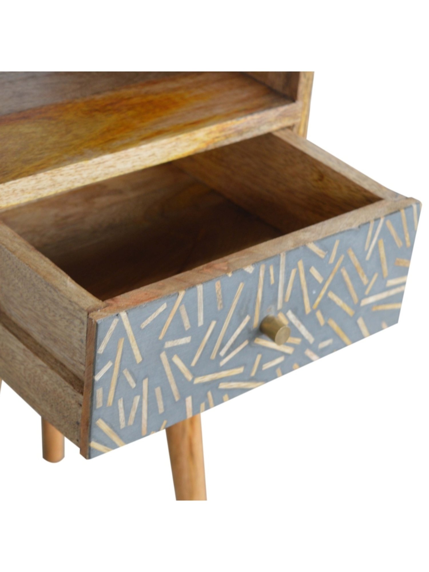 Sleepyhead Ally Teak Brown Sheesham Wood Bedside Table