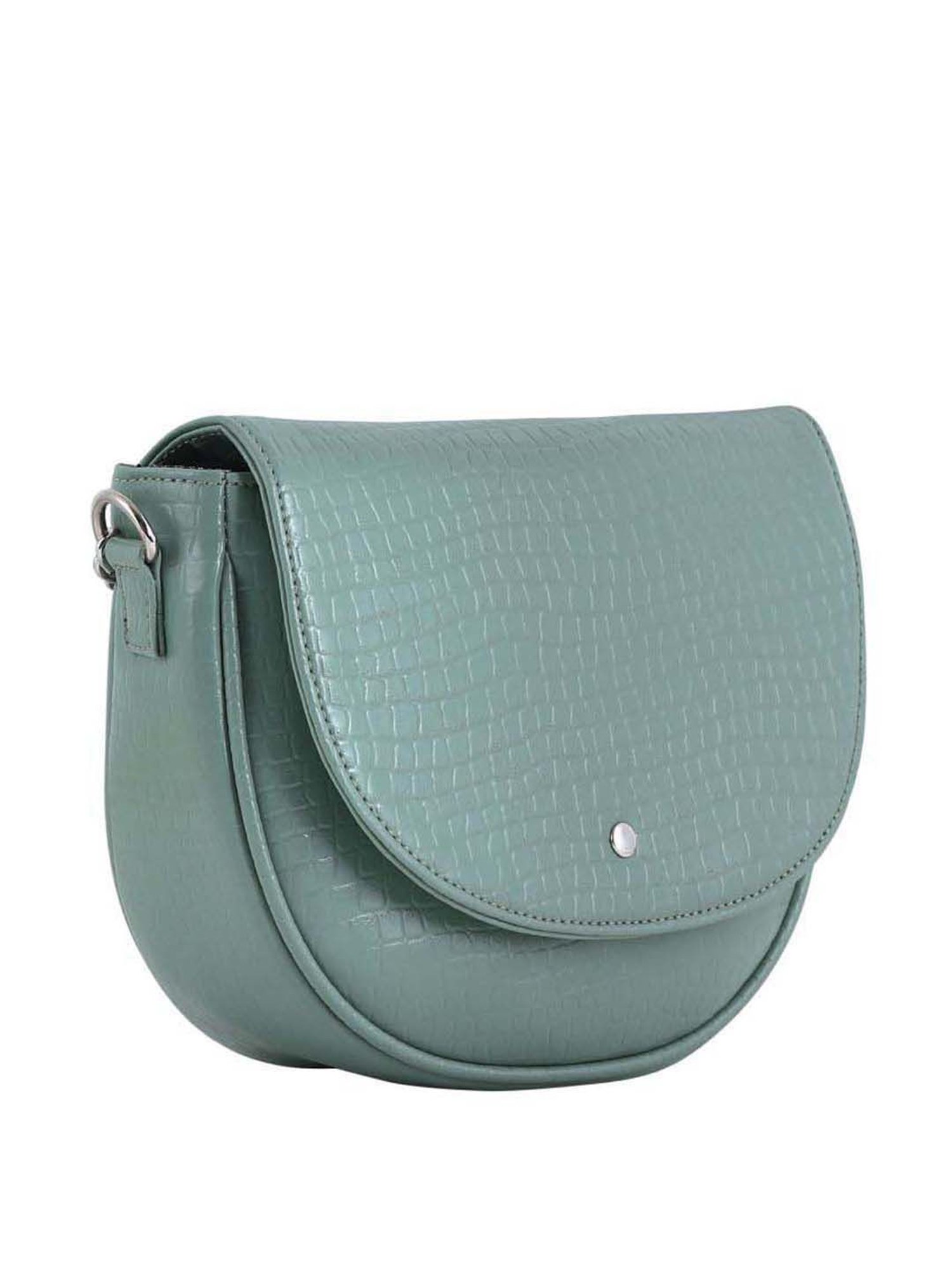 Toteteca Green Textured Medium Sling Handbag