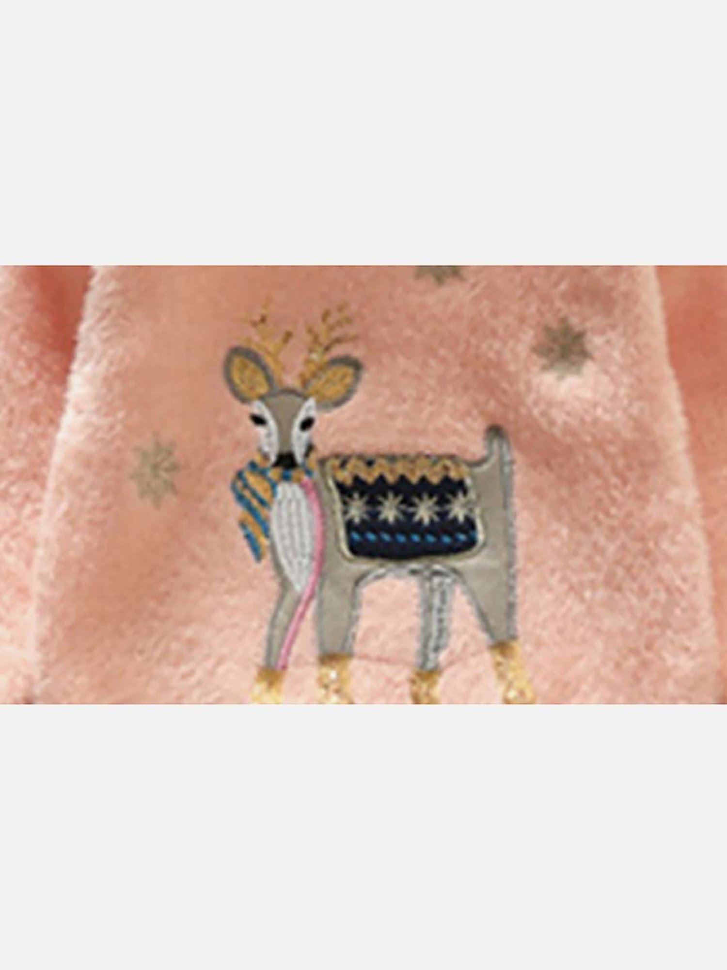 Little Surprise Box Kids Pink Embroidered Full Sleeves Sweater