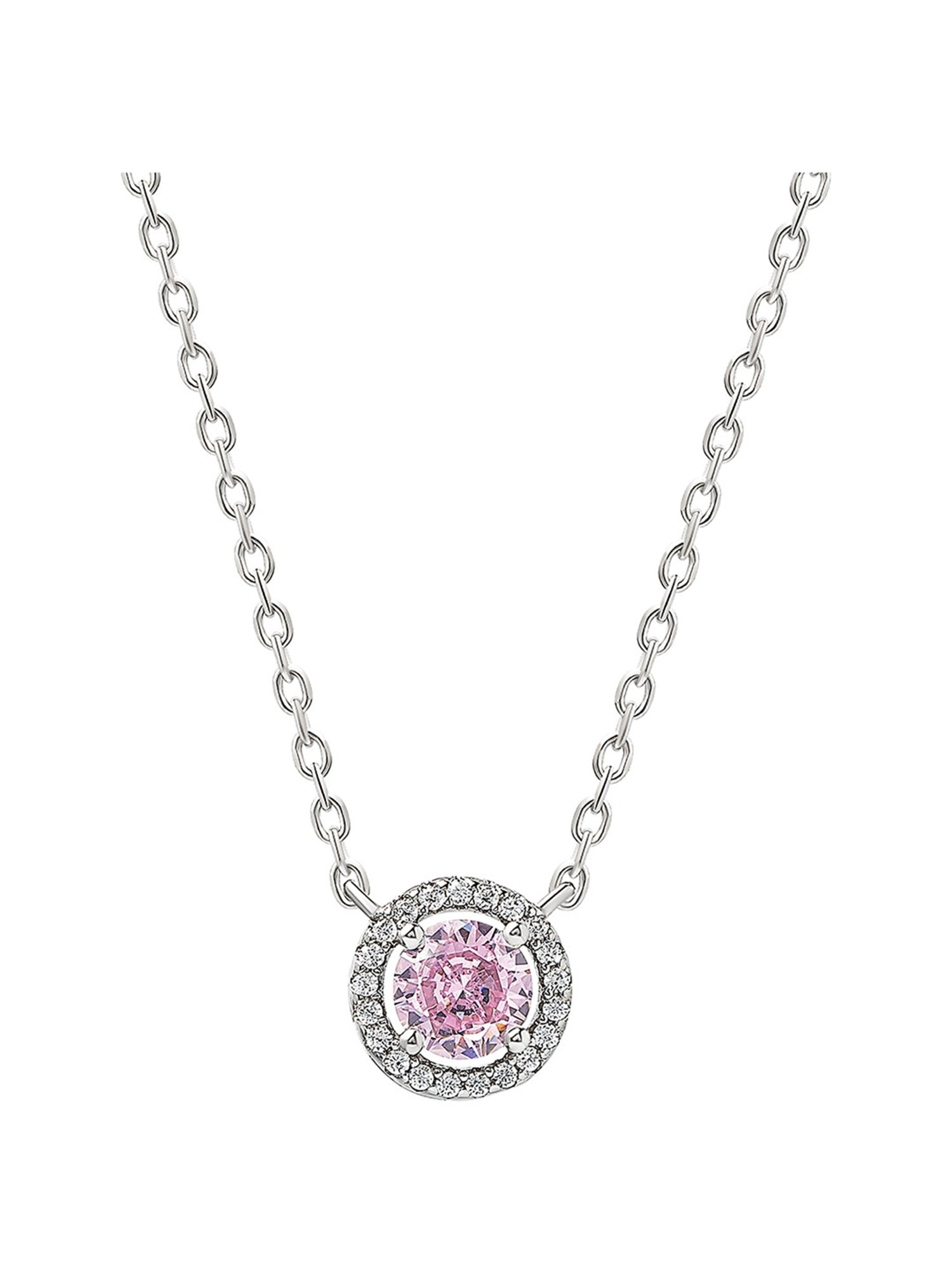 Silberry 92.5 Sterling Silver Pink Pixie Necklace