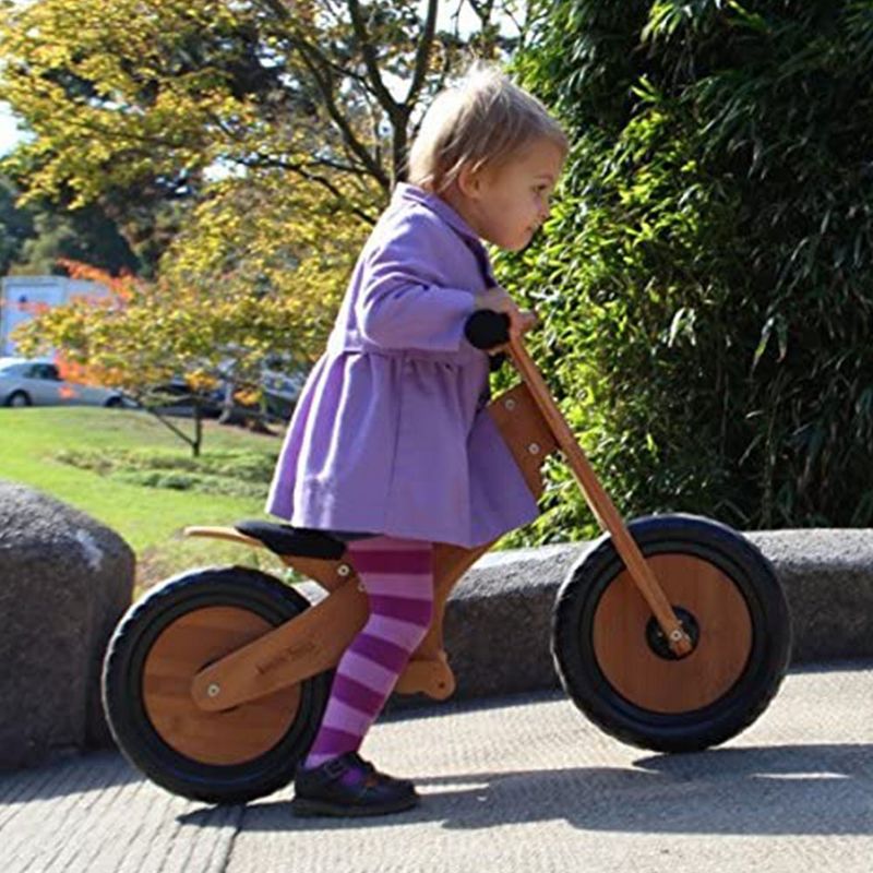 Kinderfeets Durable Wooden Resting Pedal Starter Balance Bike and Toddler Training Bicycle Sturdy Ride On Toy for 2 Years and Older, Bamboo