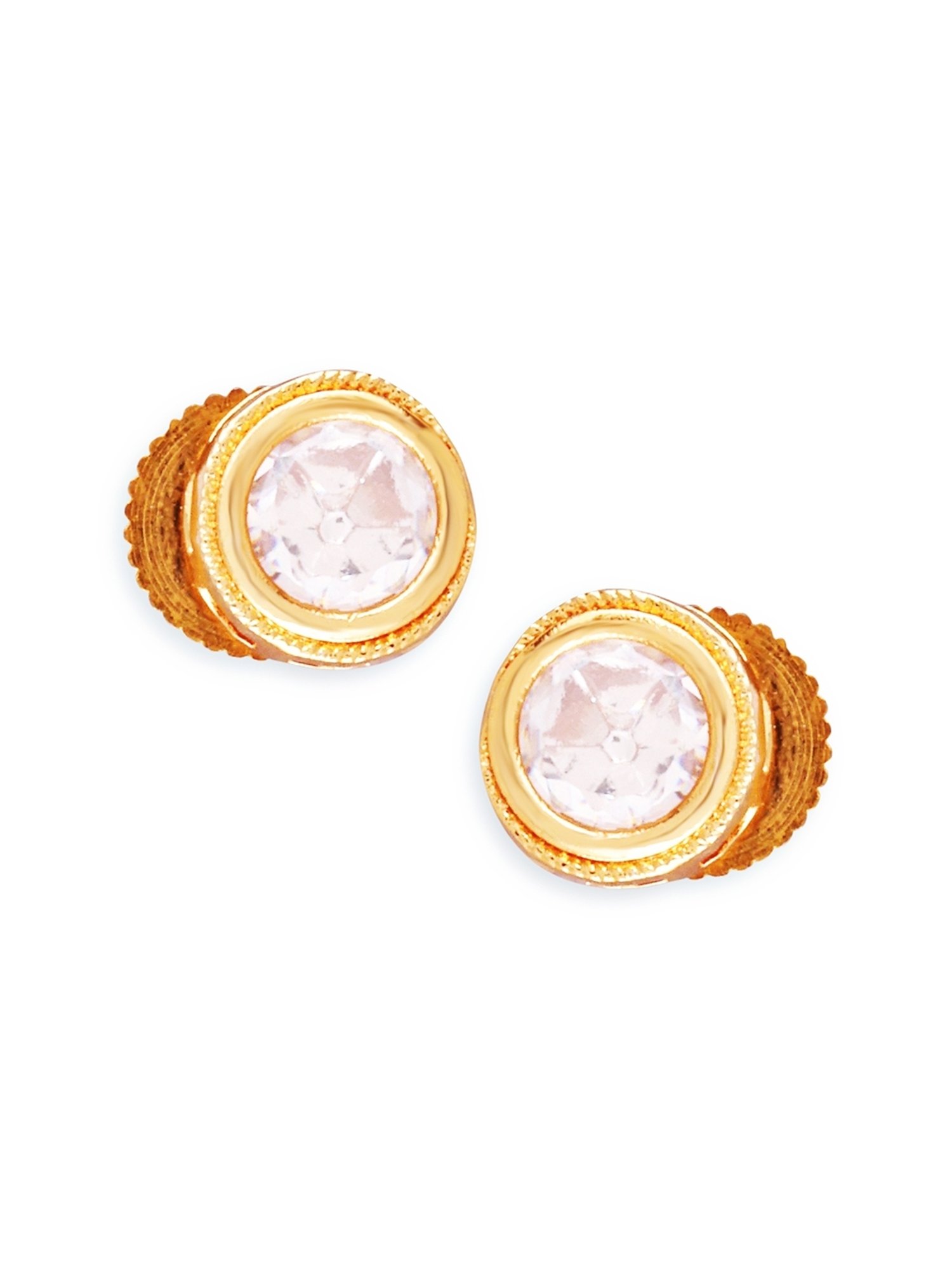 Abdesigns Gold-Plated American Diamond & Black Beaded Mangalsutra