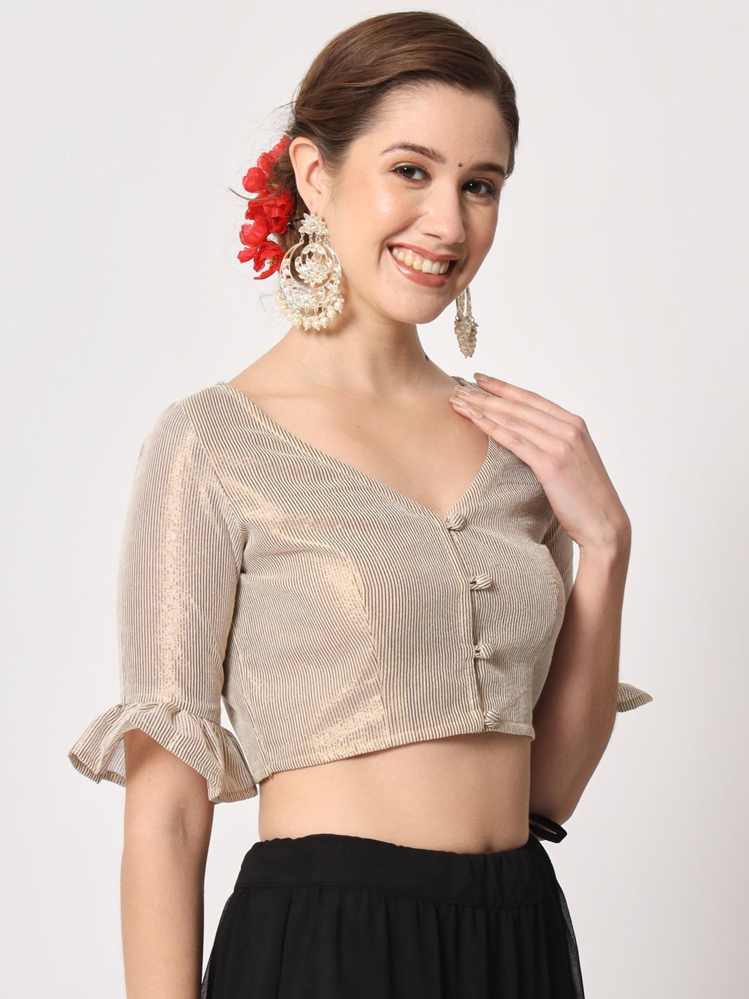 studiorasa Gold Striped Blouse