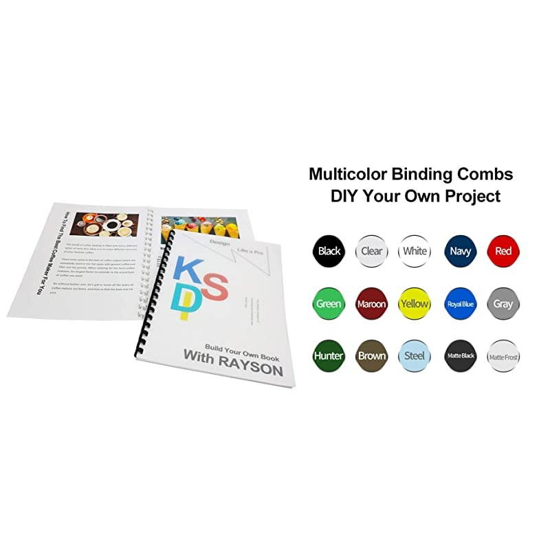 CR8100M Plastic Binding Combs 516in 21Ring 40Sheet Capacity Colorful Comb Binding Spines Max Binding A4 Size Paper 83quot117quot Box of 100