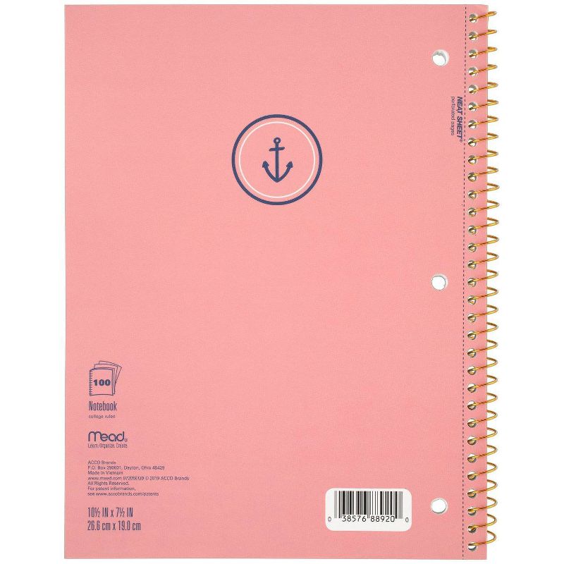Spiral 1-Subject Notebook College Ruled Sail Away Plaid - Mead