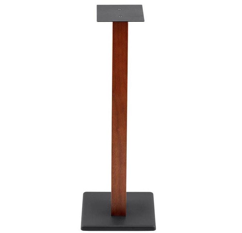 Monolith Speaker Stands - 28 Inch, Cherry (Each), 50lbs Capacity, Adjustable Spikes, Sturdy Construction, Ideal For Home Theater Speakers