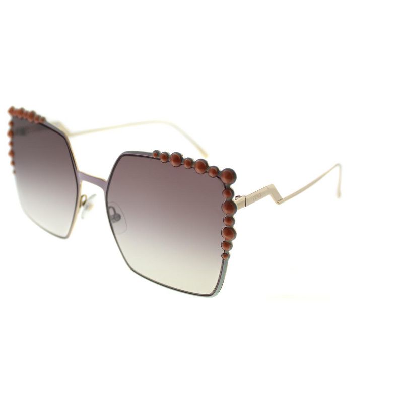 Fendi Can Eye FF 0259 35J Womens Square Sunglasses Pink 60mm