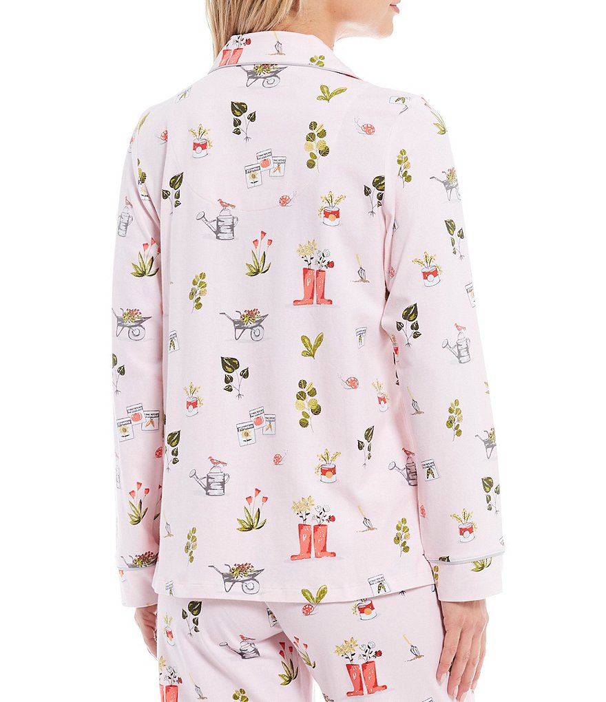 BedHead Pajamas Green Thumb Printed Jersey Knit Coordinating Pajama Set