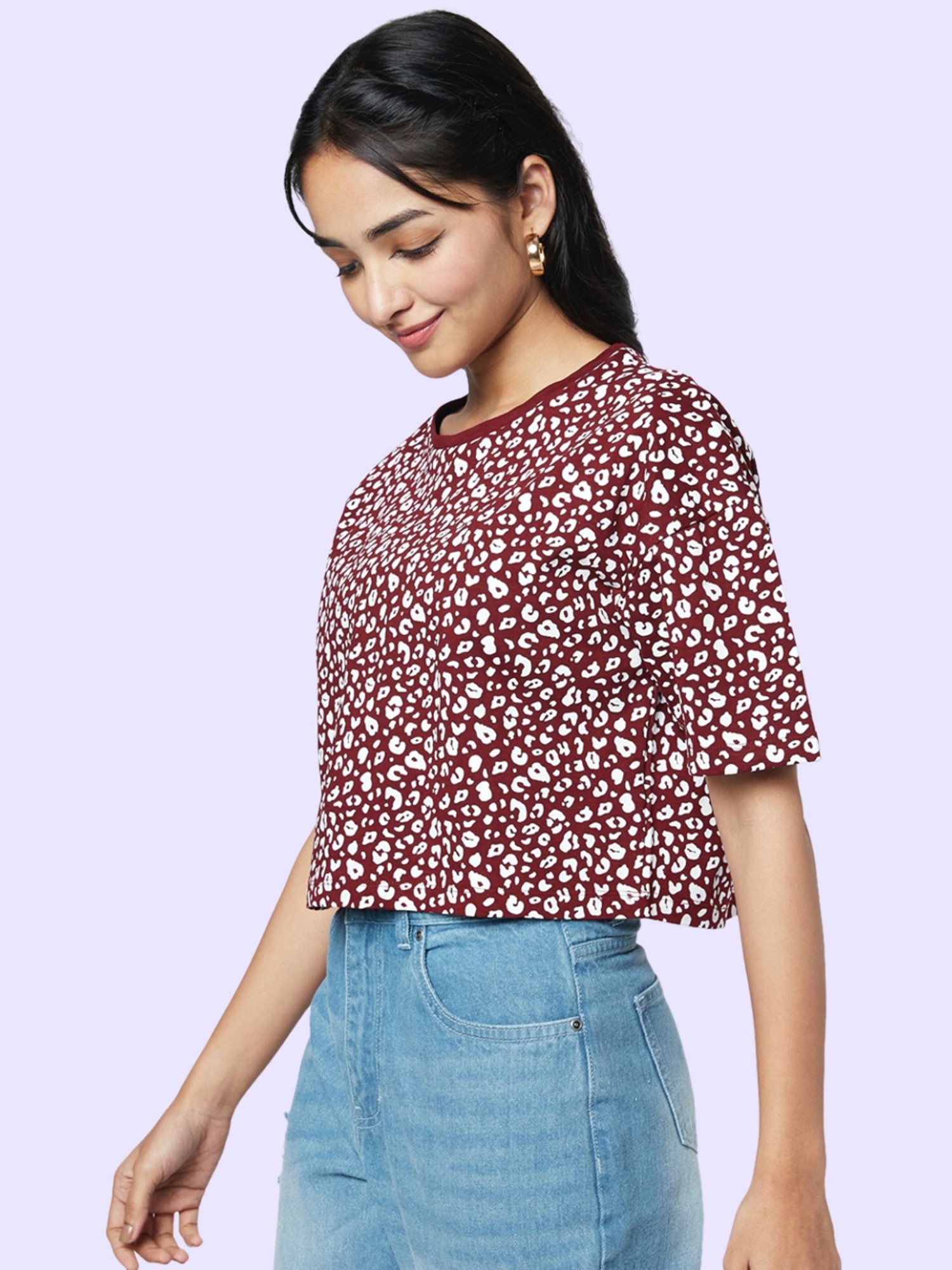 Fame Forever by Lifestyle White Cotton Printed T-Shirt