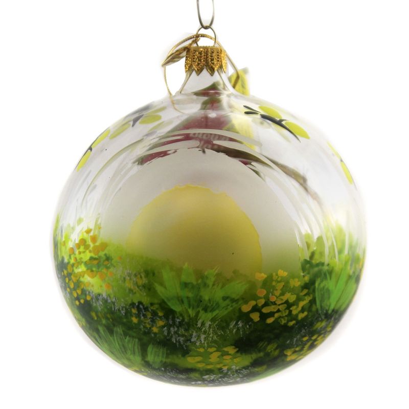 Morawski 4.5" Bunny In Meadow Diorama Ornament Ball Butterfly  -  Tree Ornaments