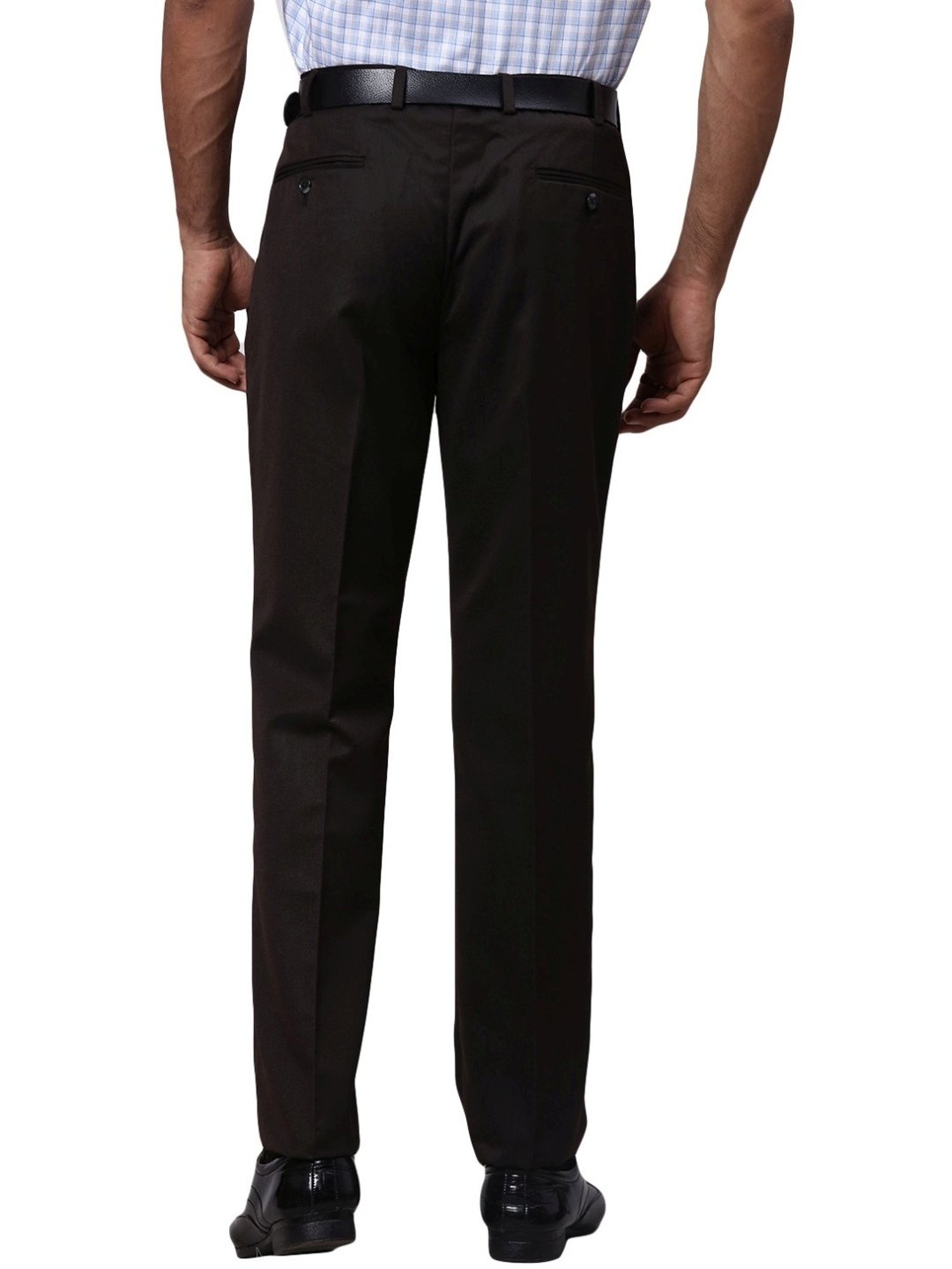 Park Avenue Medium Brown Regular Fit Trousers