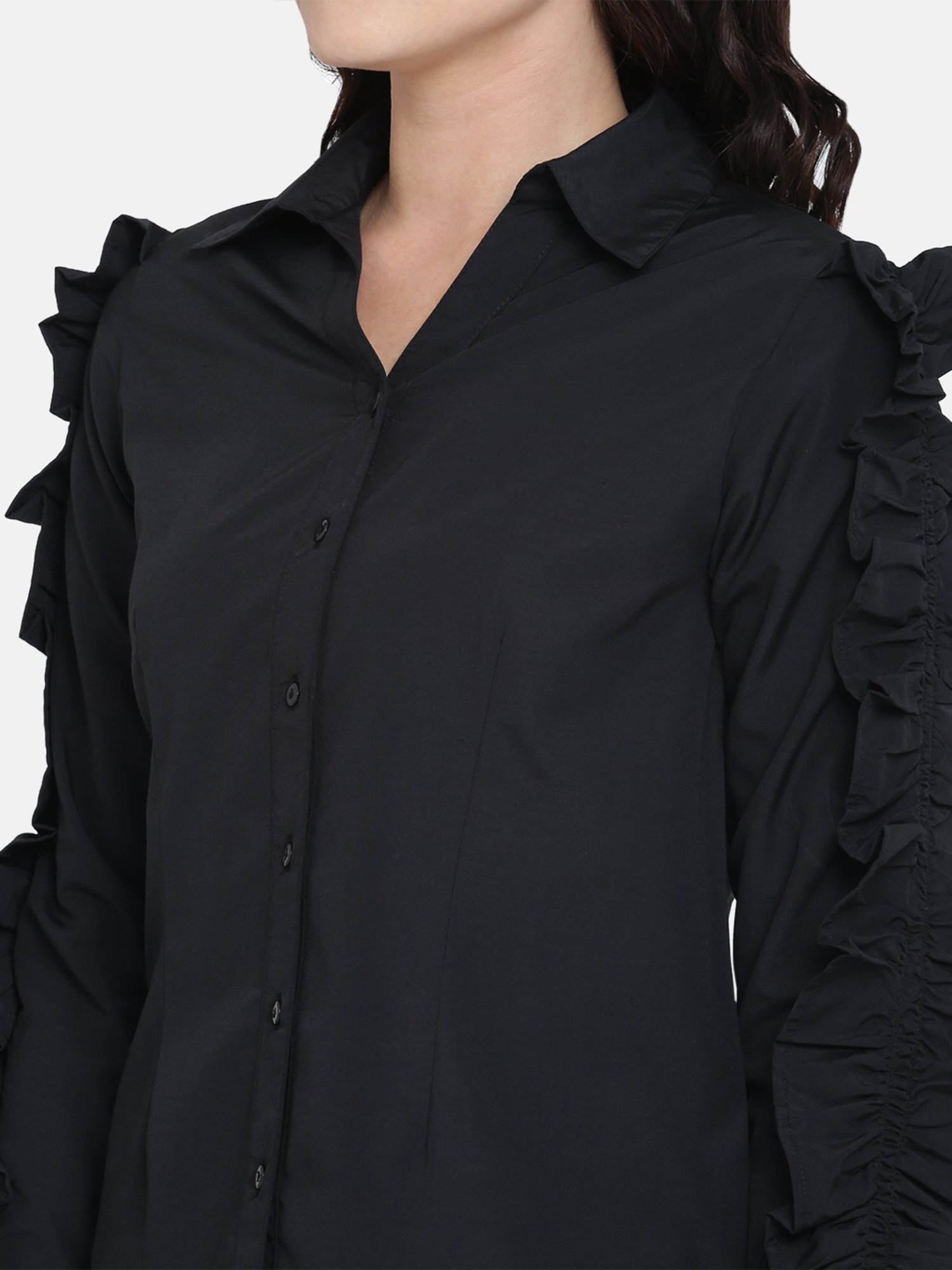 ISU by Radhika Apte Black Cotton Shirt