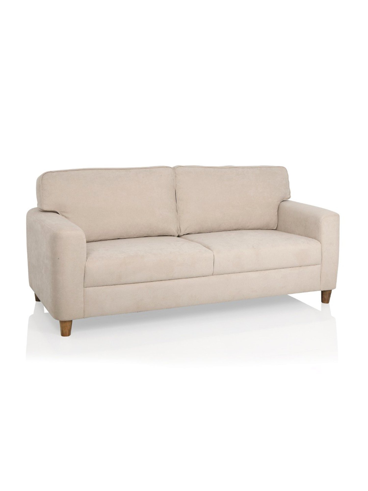 Duroflex Utopia Beige Pinewood 3 Seater Sofa