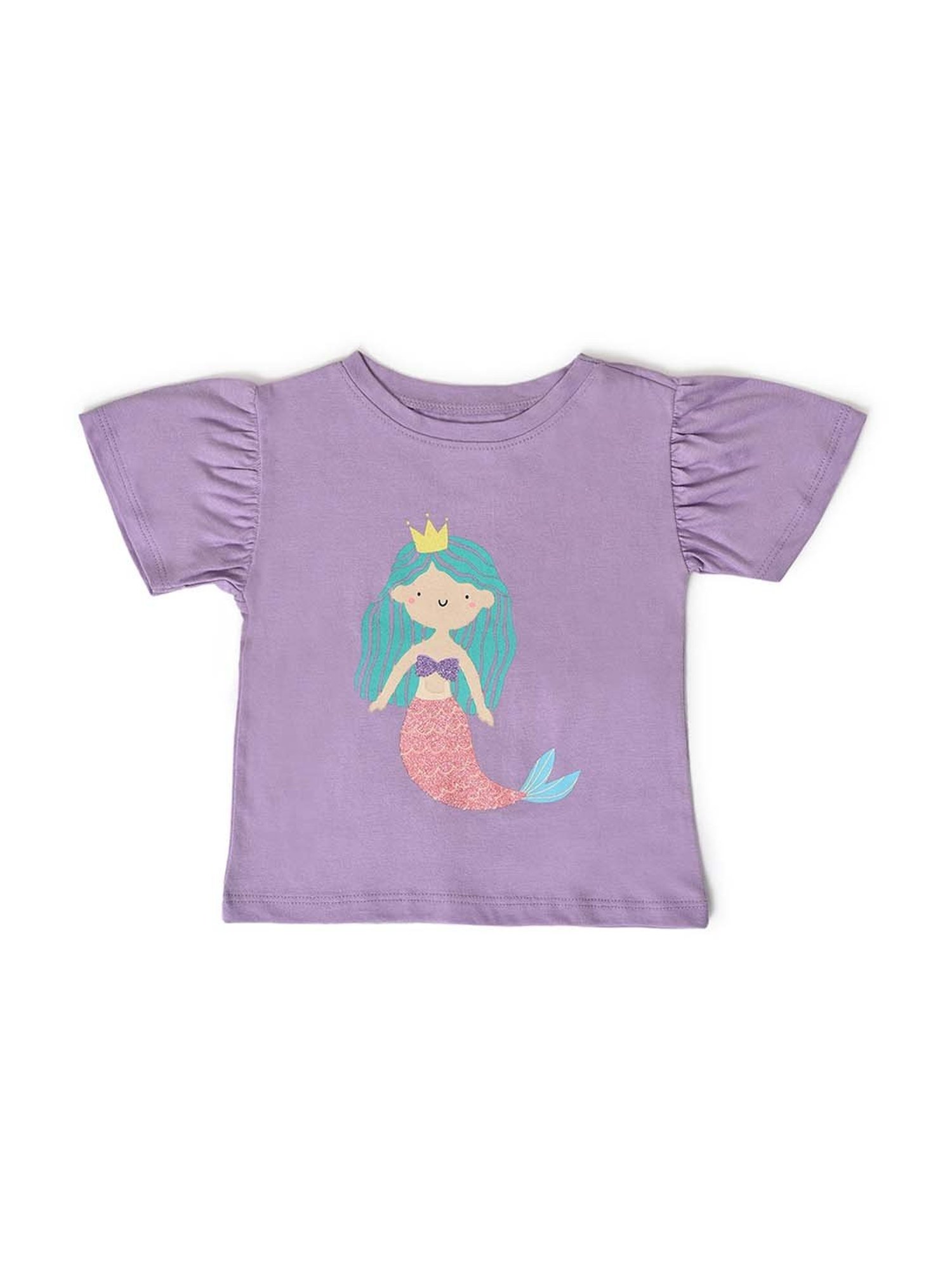 MiArcus Kids Purple & Blue Printed Top