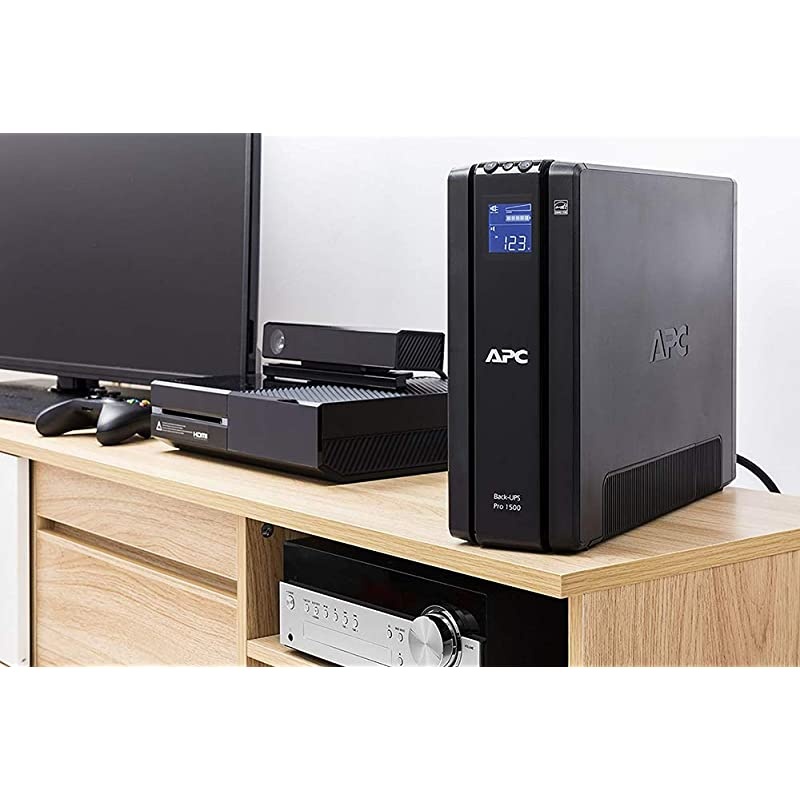 UPS Battery Backup & Surge Protector with AVR, 1500VA,  Back-UPS Pro (BR1500G) Bundle Including 16GB DataTraveler