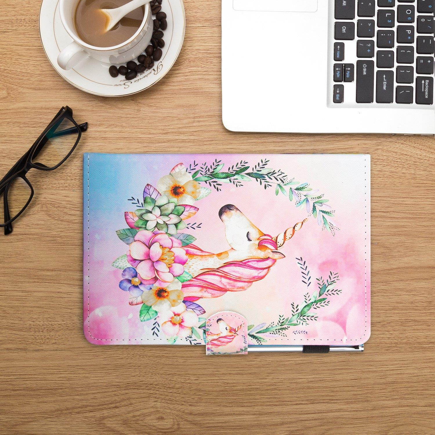 New iPad 9.7 Inch 2017 2018 / iPad Air 2 / iPad Air Case - Monstek Smart Flip Leather Stand Wallet Protective Case Auto Wake/Sleep Cover for iPad 9.7 Inch 2017 2018,iPad Air 1 2,03 Flower Horse