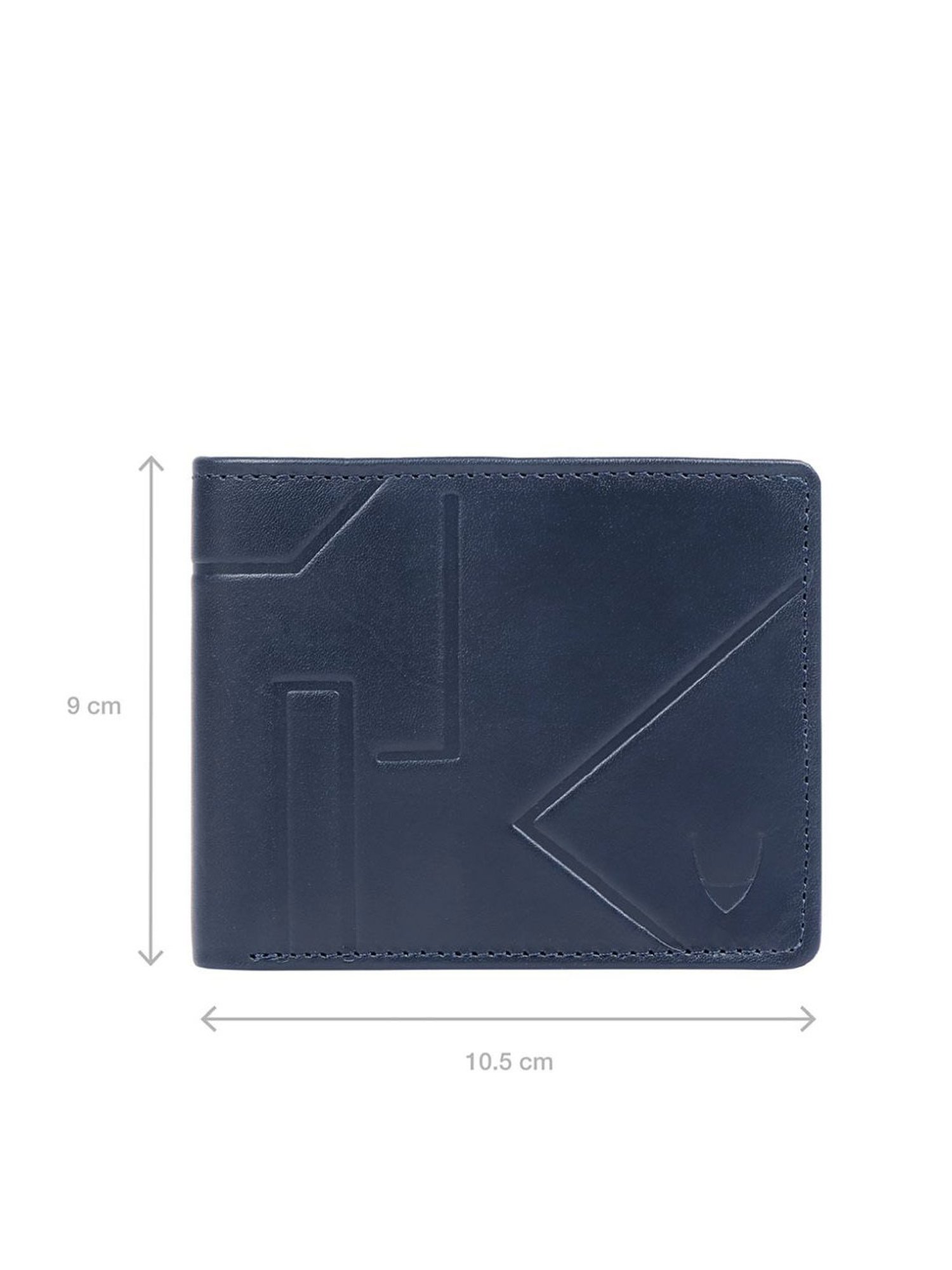 Hidesign Navy Textured Rfid Bi-Fold Wallet for Men