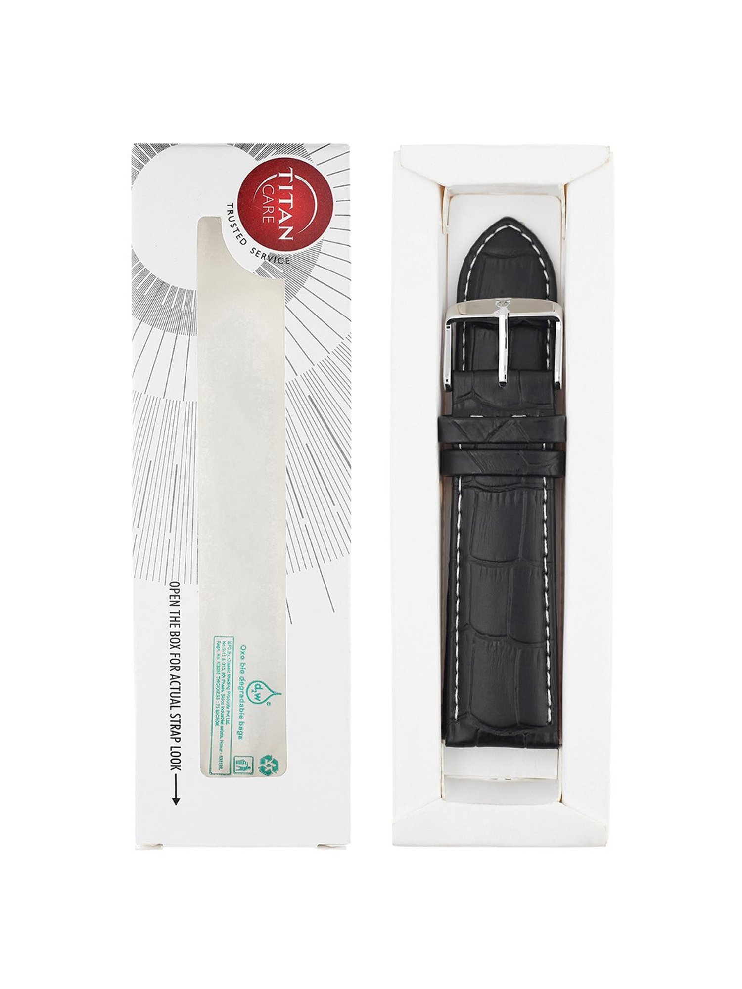 Titan 24 mm Tan Genuine Leather Strap for Men