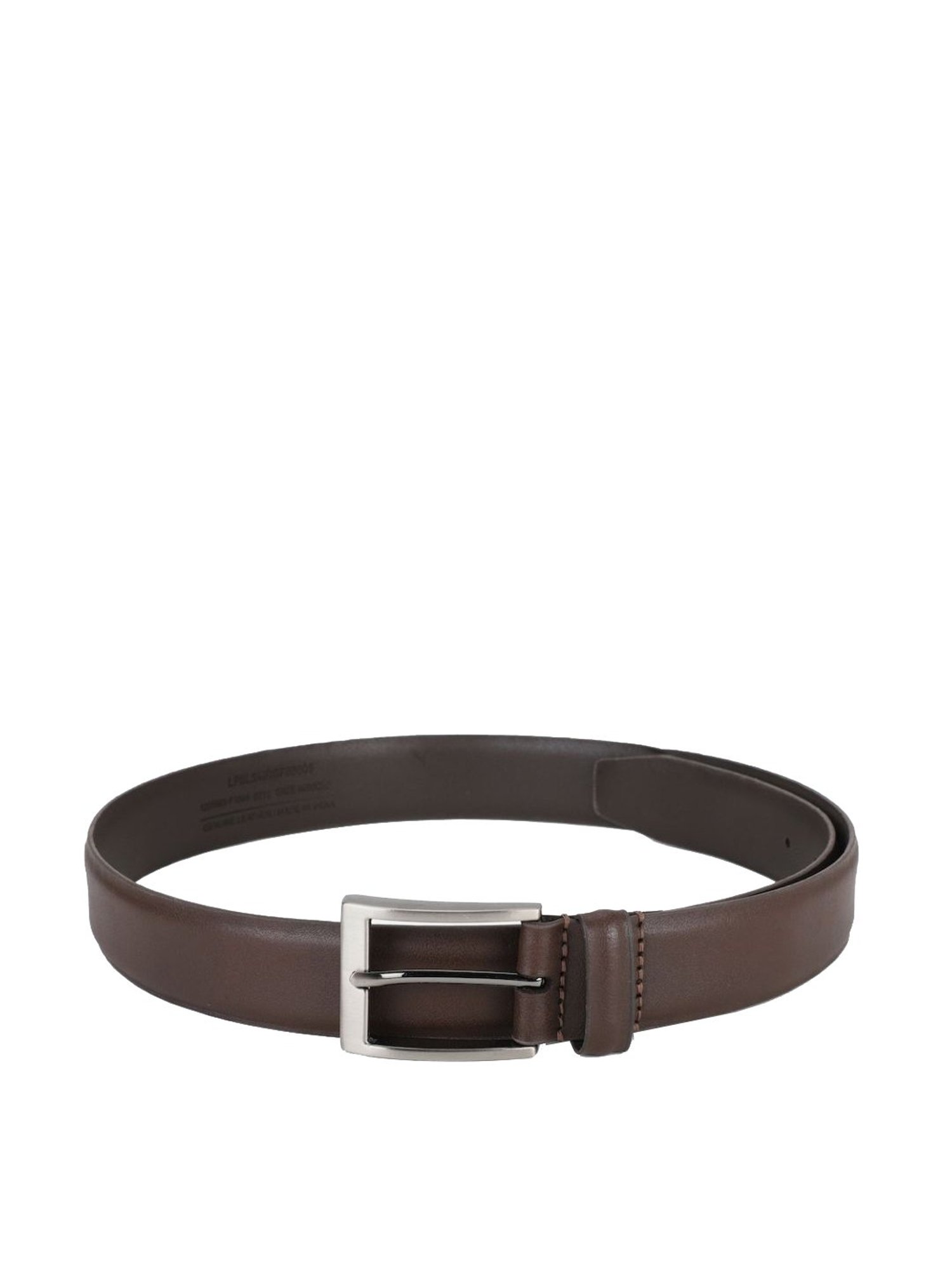 Louis Philippe Brown Leather Waist Belt for Men