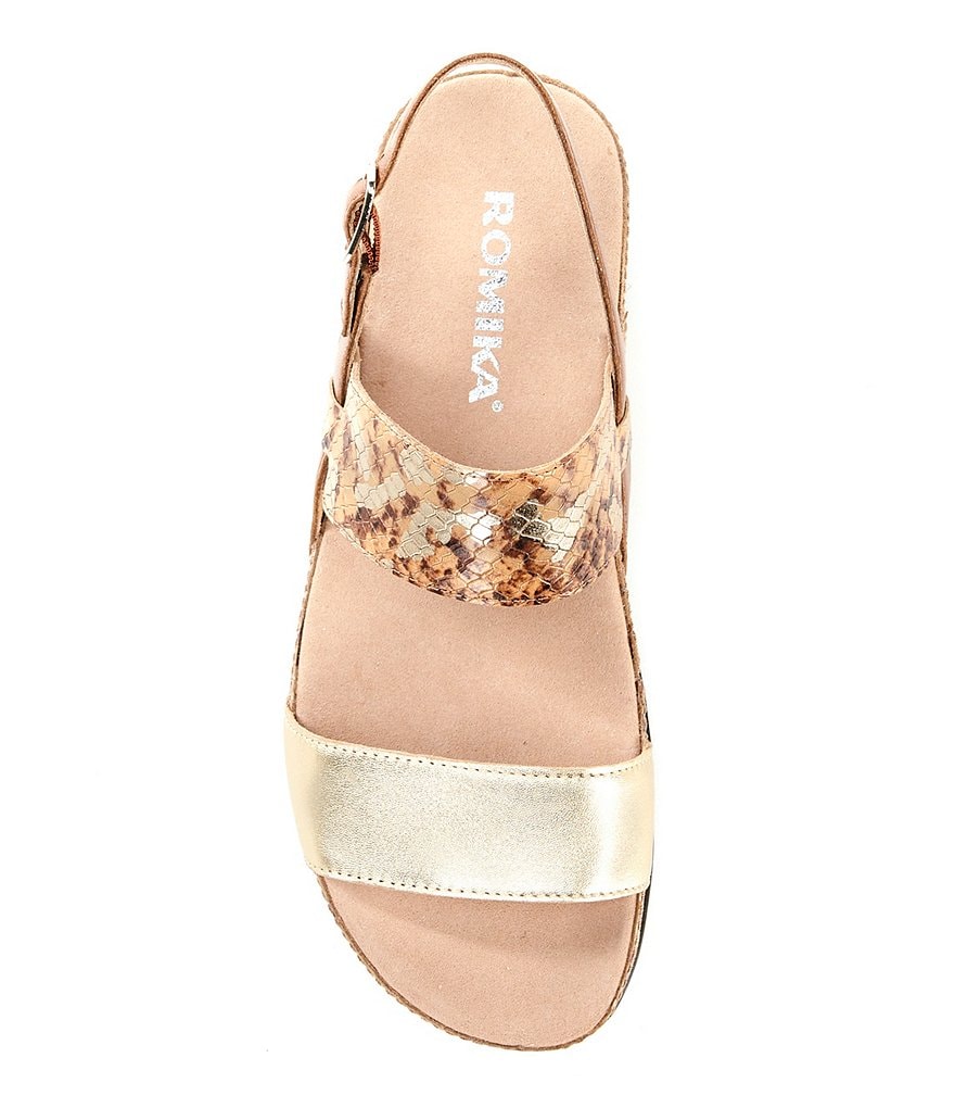 Romika Fidschi 67 Snake Print Wedge Sandals