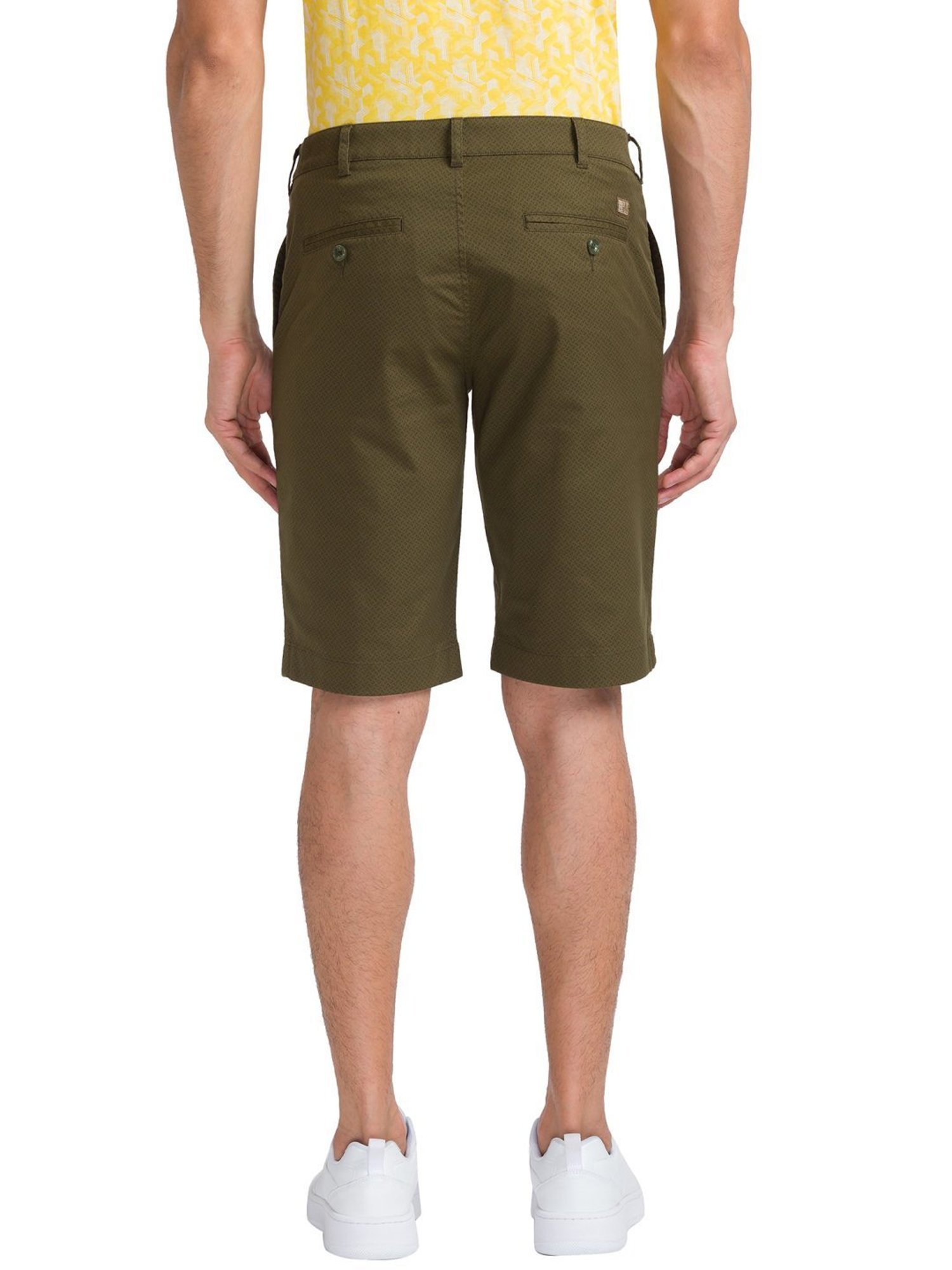 ColorPlus Brown Contemporary Fit Printed Shorts