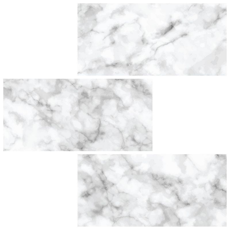 Brewster Subway Carrara Peel & Stick Backsplash Tile Paper White