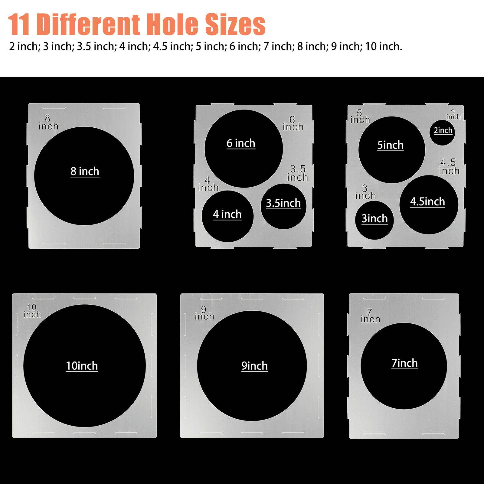 Balloon Sizer Ball Box Measurement Tool for Wedding Party 11 Holes 2 to 10 inch