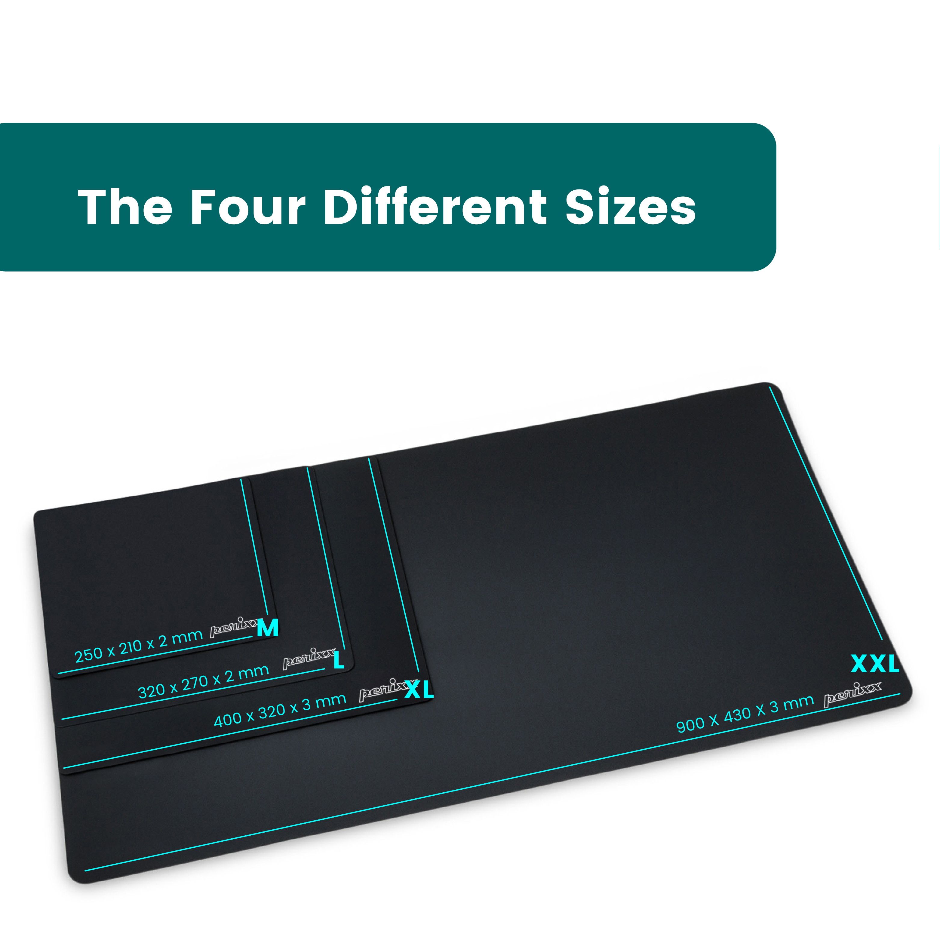 Perixx DX-1000XXL Extended Cloth Gaming Mouse Pad, Rubber Base Mouse Mat for Laser Optical Gaming Mouse Performance, XXL