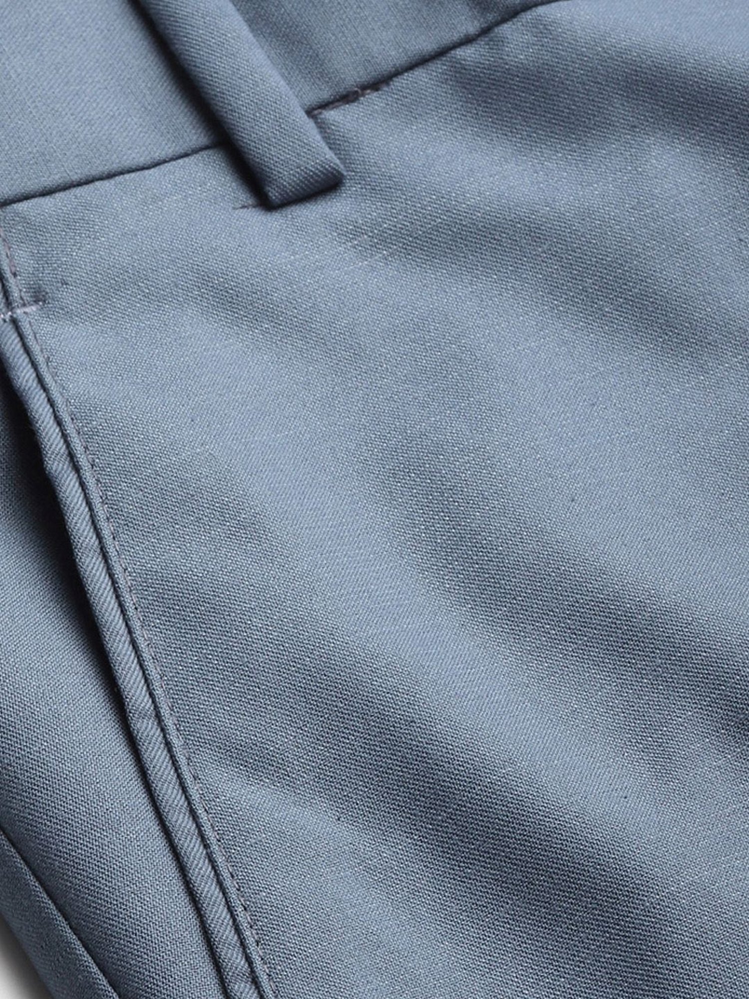 Hangup Slate Grey Regular Fit Flat Front Trousers