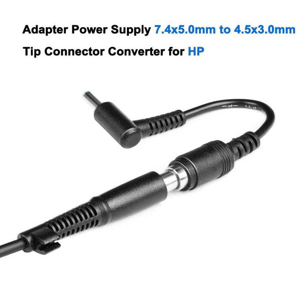 2-Pack Dongle Adapter 7.4x5.0mm to 4.5x3.0mm Laptop Adapter Tip Connector Converter for HP Pavilion, Envy, Elitebook, Dell Ultrabook Laptop DC JACK (BLUE TIP) Charger Converter DC Cable Adapter