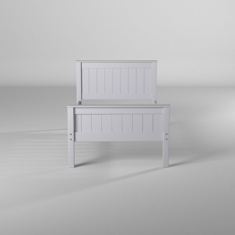 Twin Harmony Wood Platform Bed Dove Gray - Alaterre Furniture