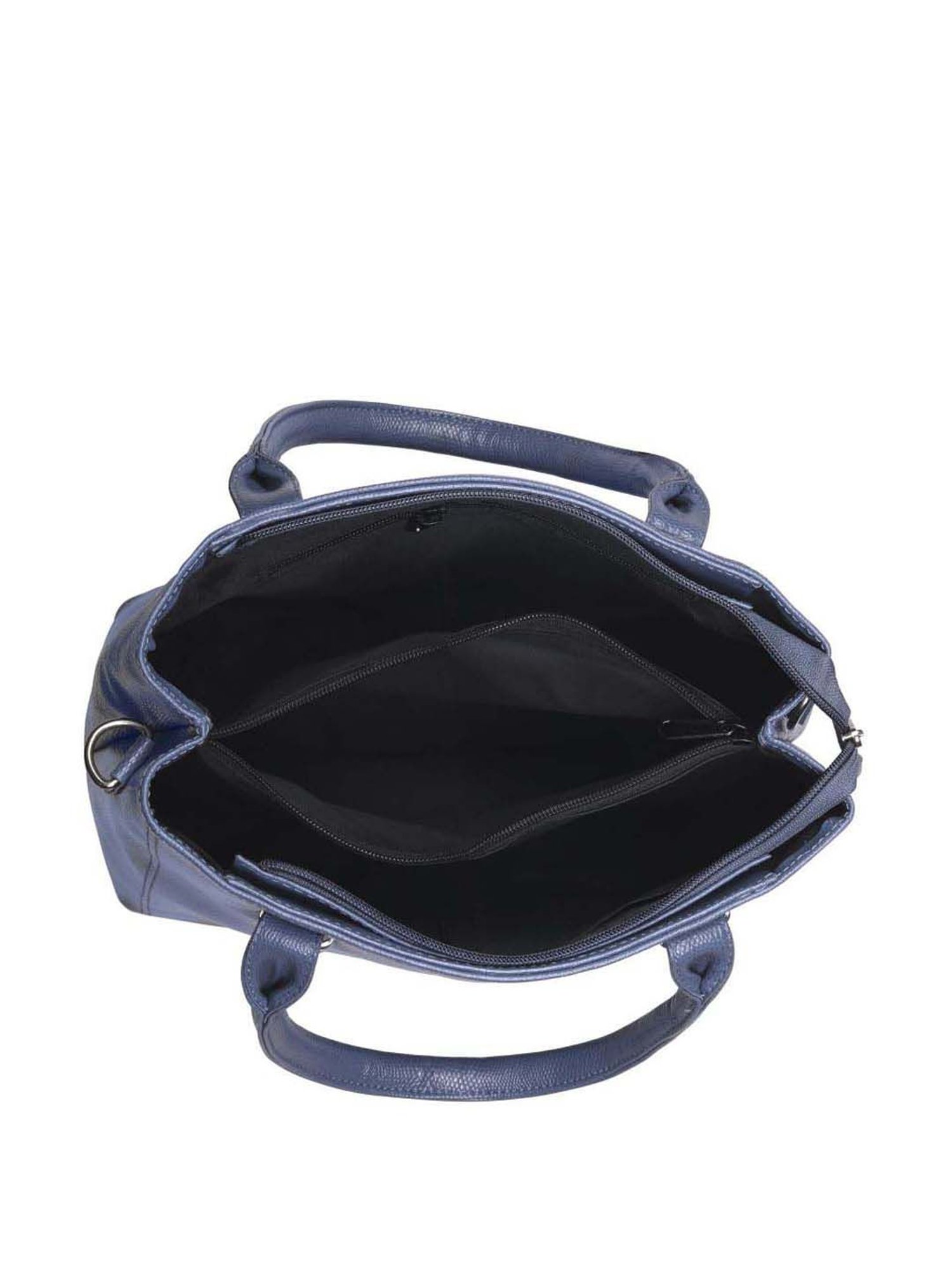 Toteteca Blue Textured Medium Handbag