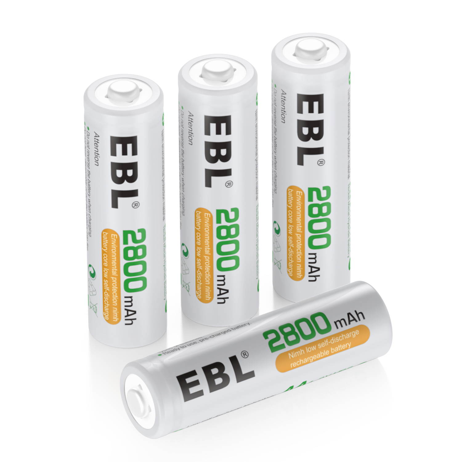 EBL 4 Pack 2300mAh AA Rechargeable Batteries for Microphone, Cameras and More + Battery Charger for AA/AAA NiMH Battery