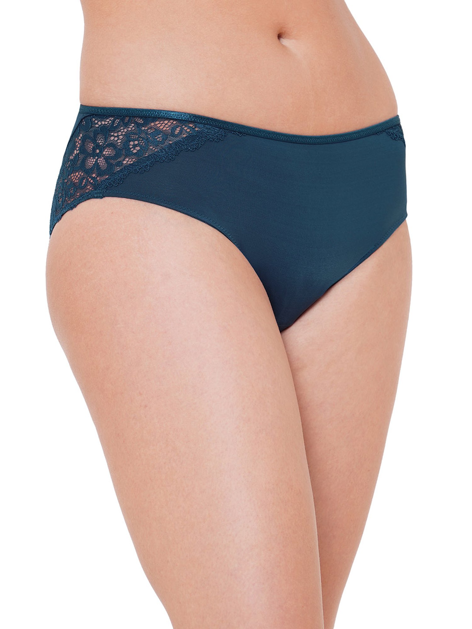 Soie  Teal Lace Hipster Panty