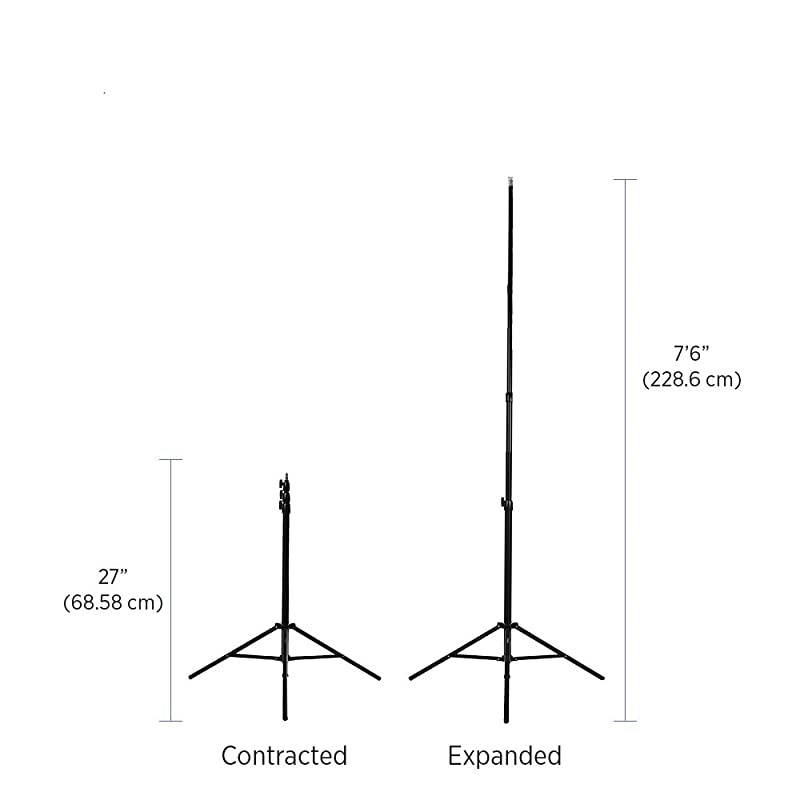 1x 76quot Photography amp Video Light Stand Kit For Lights Reflectors amp ModifiersCollapsibleSpring CushionedCarrying Bag Included