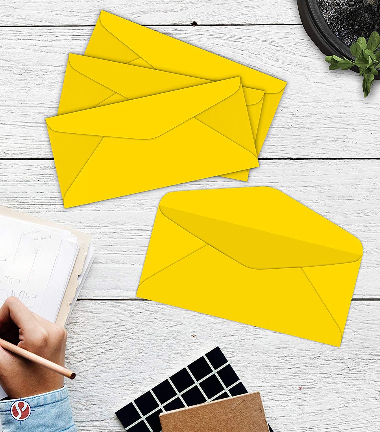 Bright Color #10 Envelopes - 50 Envelopes (Sun Yellow)