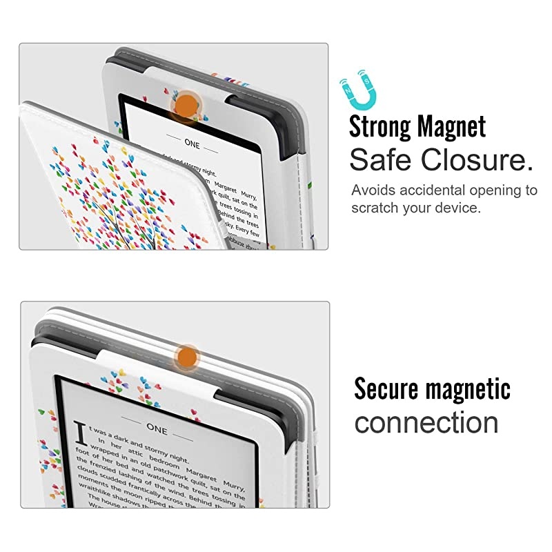 Case Fits Kindle Paperwhite (10th Generation, 2018 Releases), Premium Vertical Flip Cover with Auto Wake/Sleep Compatible for  Kindle Paperwhite 2018 E-Reader - Black