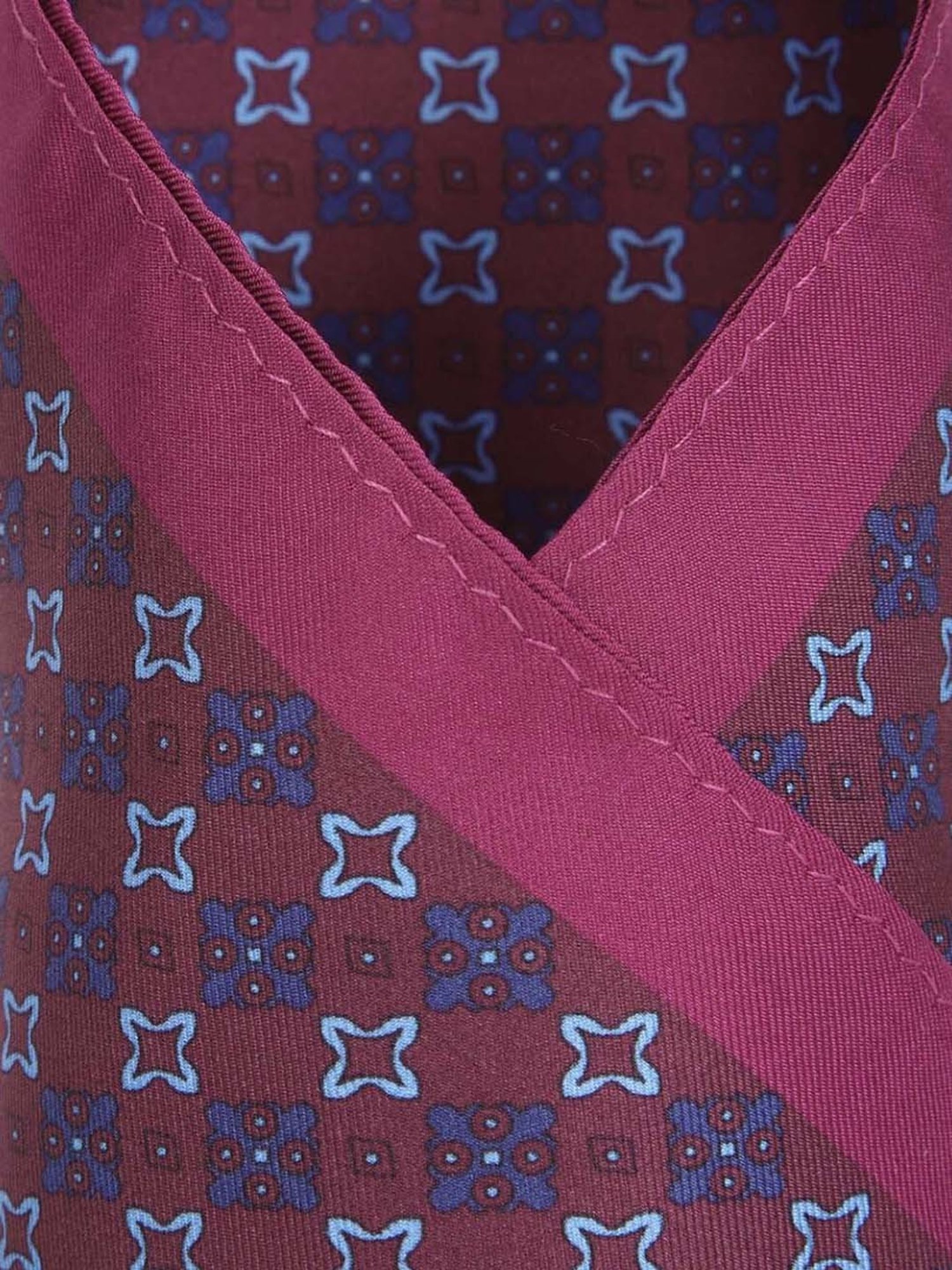Van Heusen Maroon Printed Pocket Square
