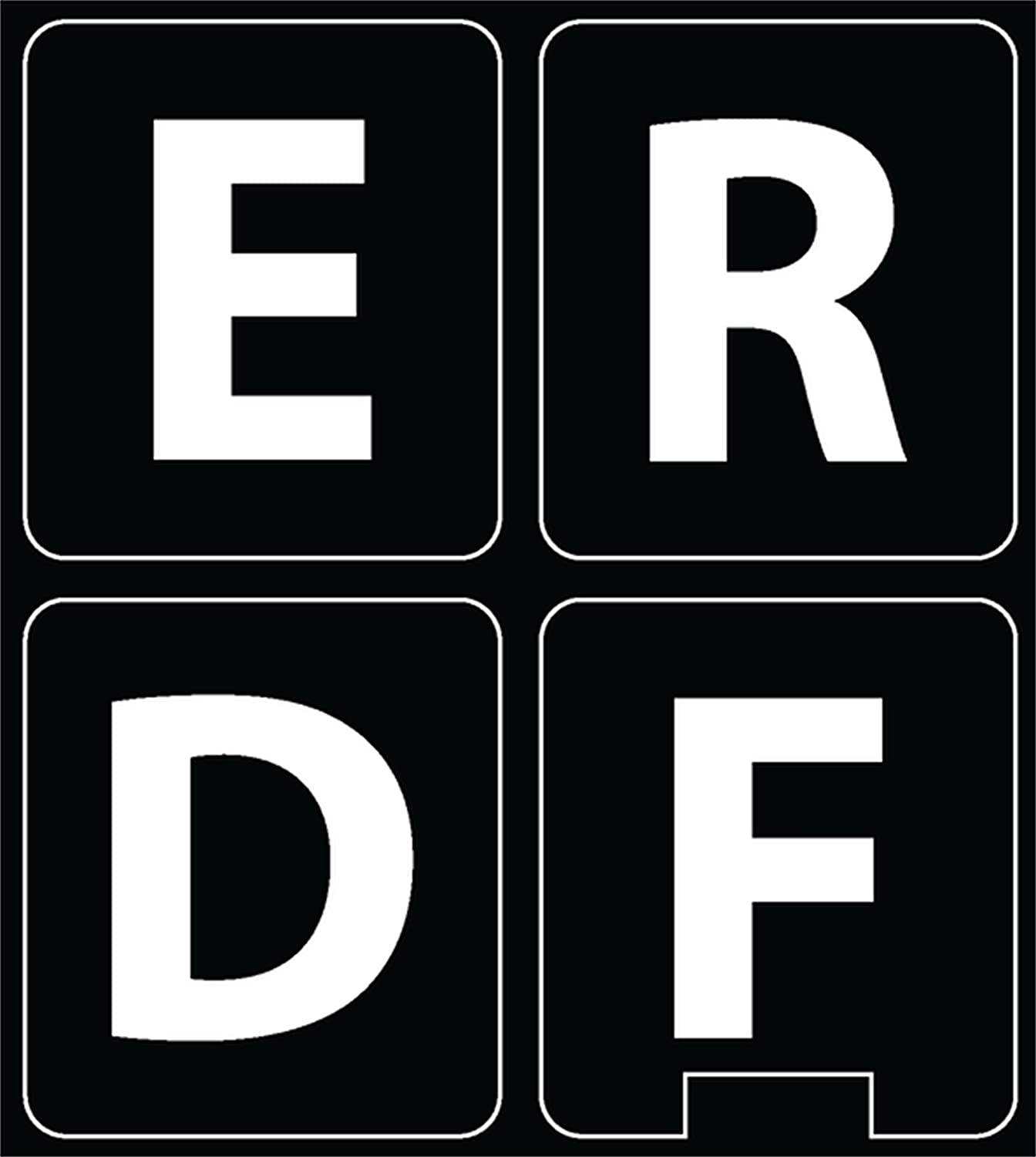 Mac English US Large Letter Keyboard Sticker Black